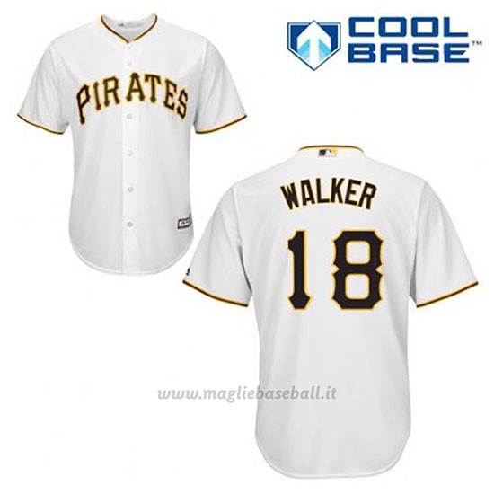 Maglia Baseball Uomo Pittsburgh Pirates Neil Walker 18 Bianco 1ªCool Base